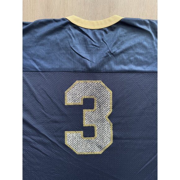 Vintage 90's NCAA Notre Dame Champion Football Jersey #3 Size 48 XL Faded Sports - Picture 10 of 16